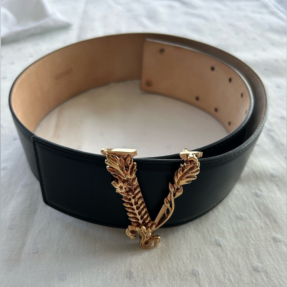 Versace Tan Leather Belt